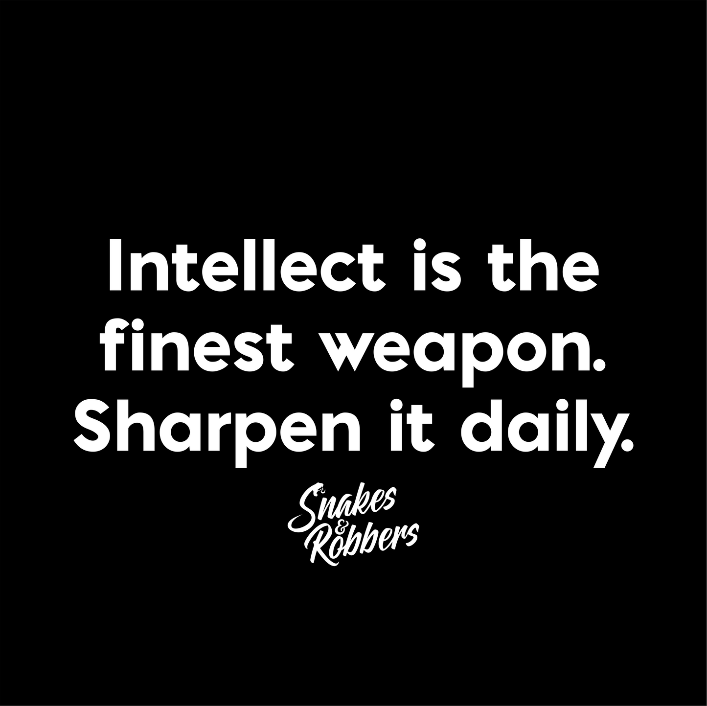 Intellect is the finest weapon Unisex Retail Fit T-Shirt