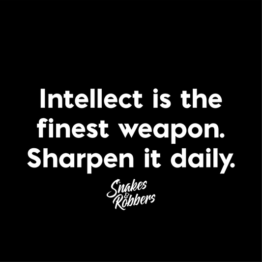 Intellect is the finest weapon Unisex Retail Fit T-Shirt