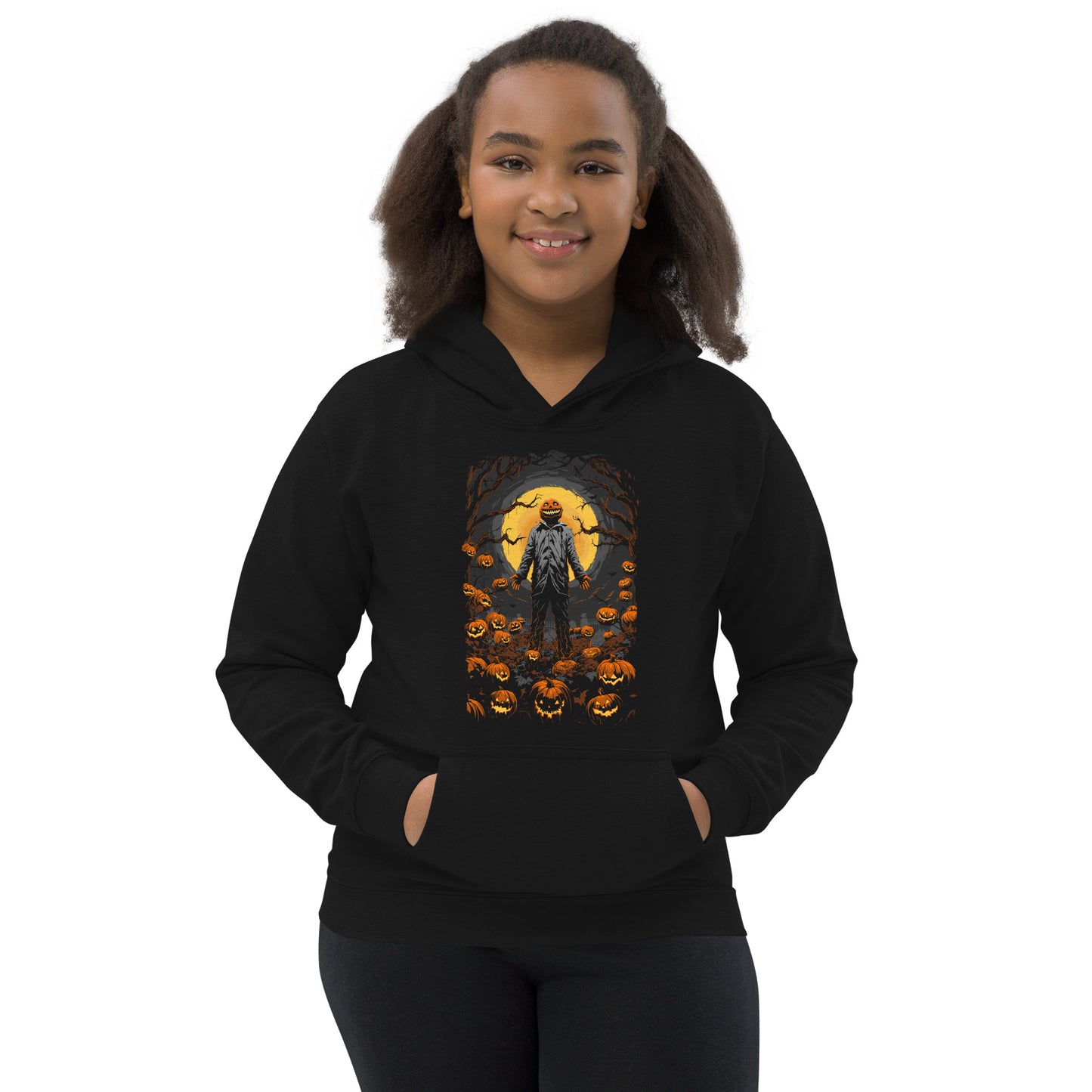 Pumpkin King and the Field of Frights Kids Hoodie