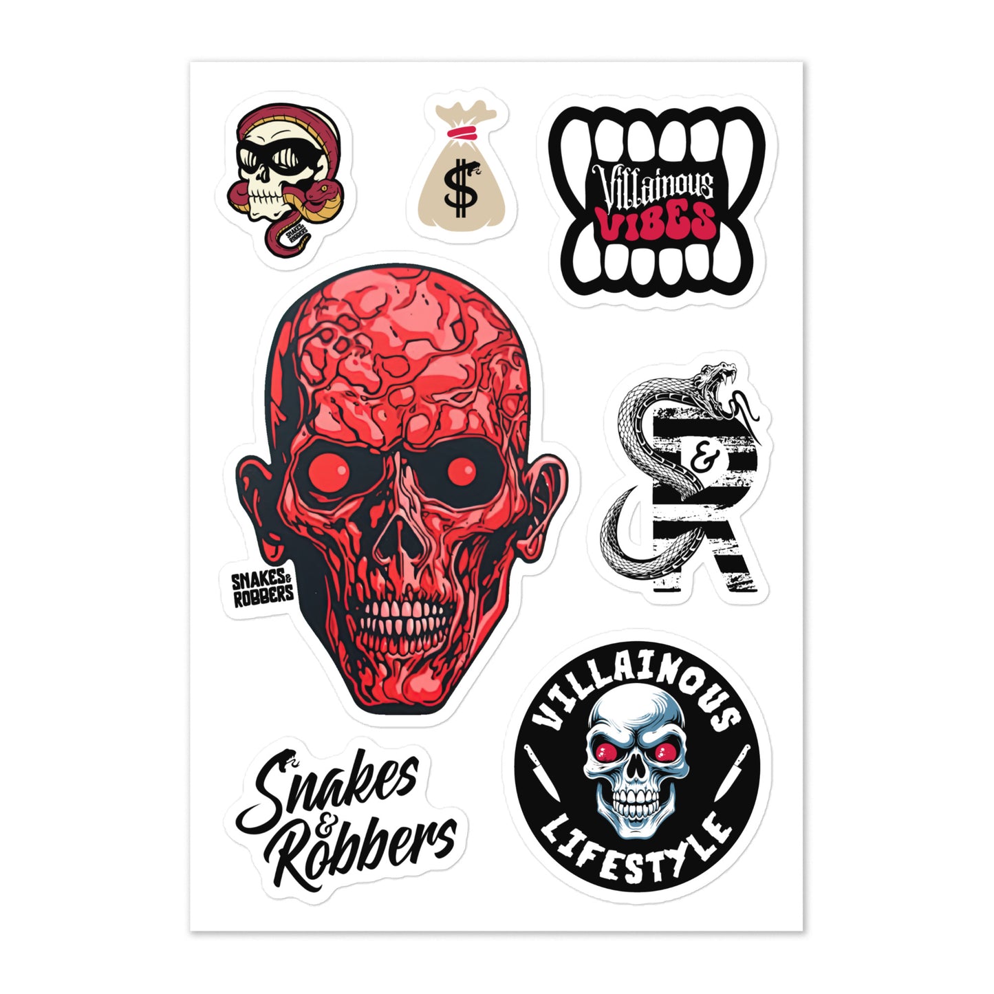 Red Zombie Sticker sheet
