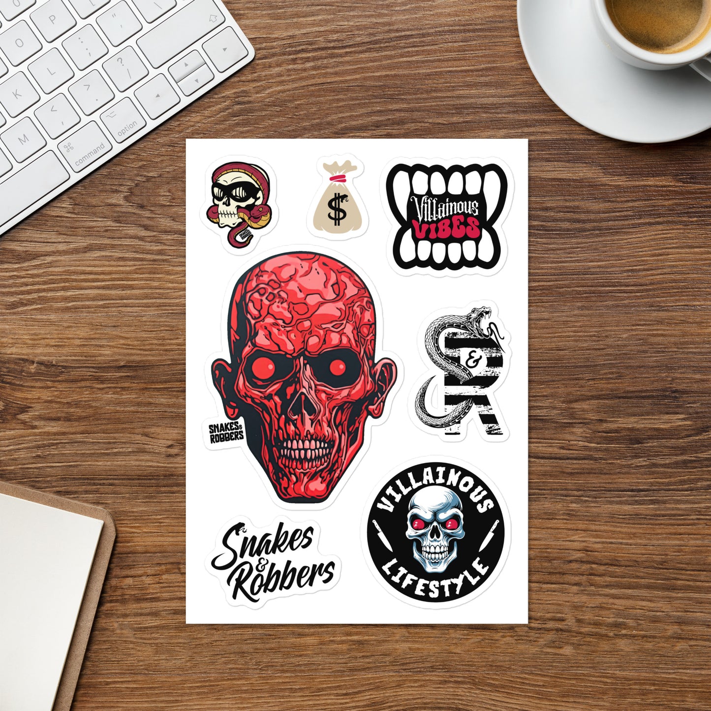 Red Zombie Sticker sheet