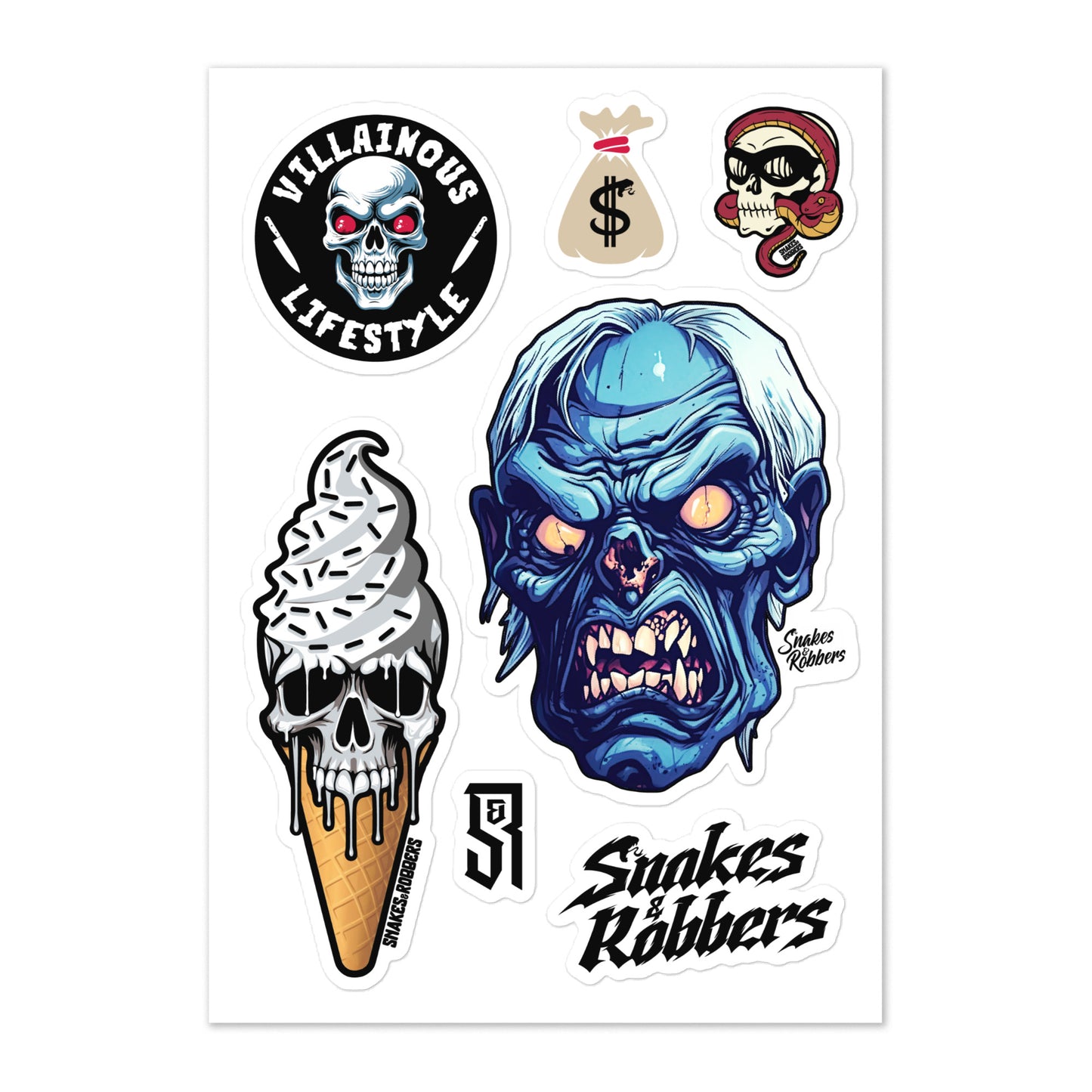 Zombie Sticker sheet