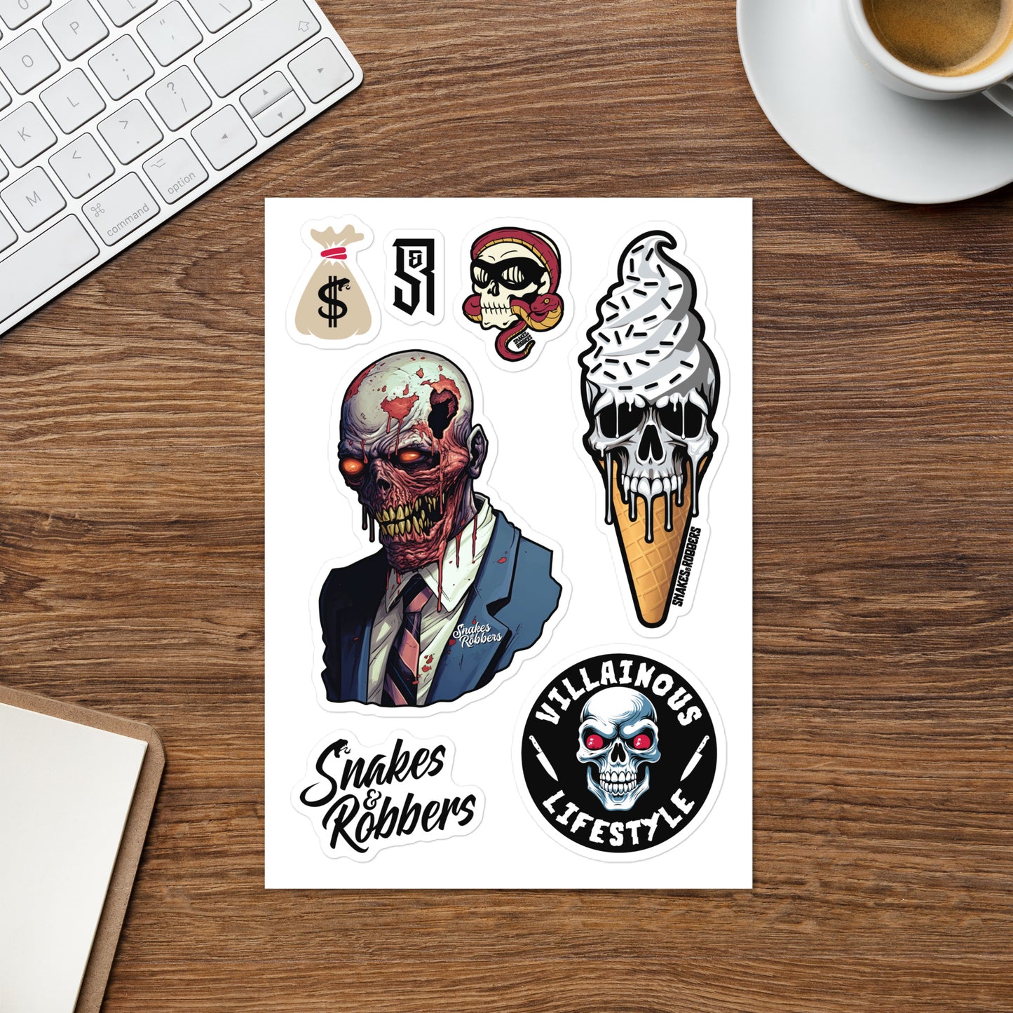 Zombie Sticker sheet