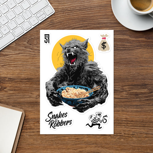 Ramen Wolf Sticker sheet