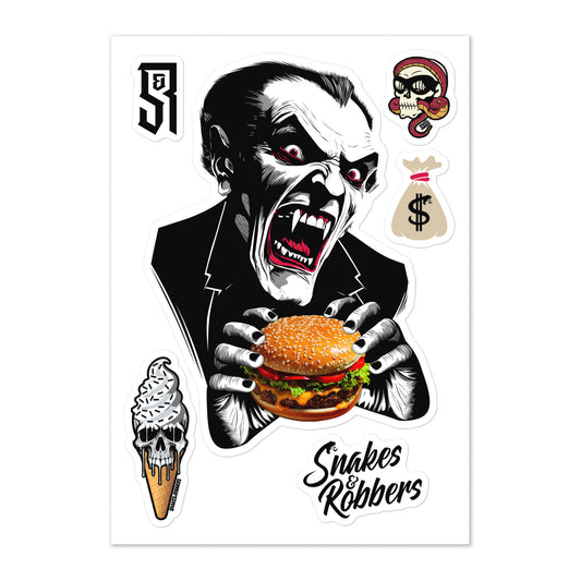Count Cheese Burger Sticker sheet