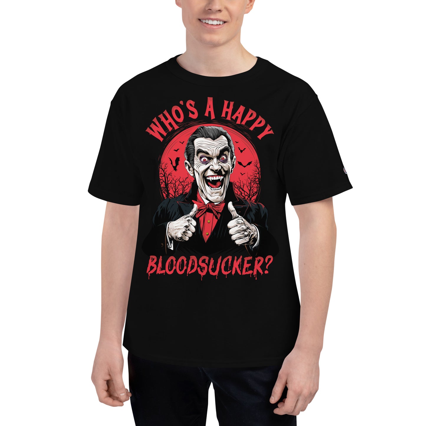 Who's a Happy Bloodsucker? Men's Champion Relaxed Fit T-shirt
