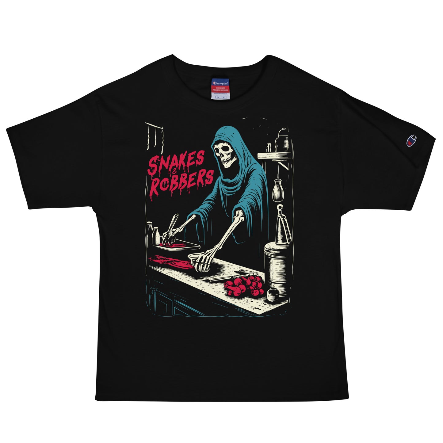 Butcher Shop Grim Reaper Men's Champion Relaxed Fit T-shirt