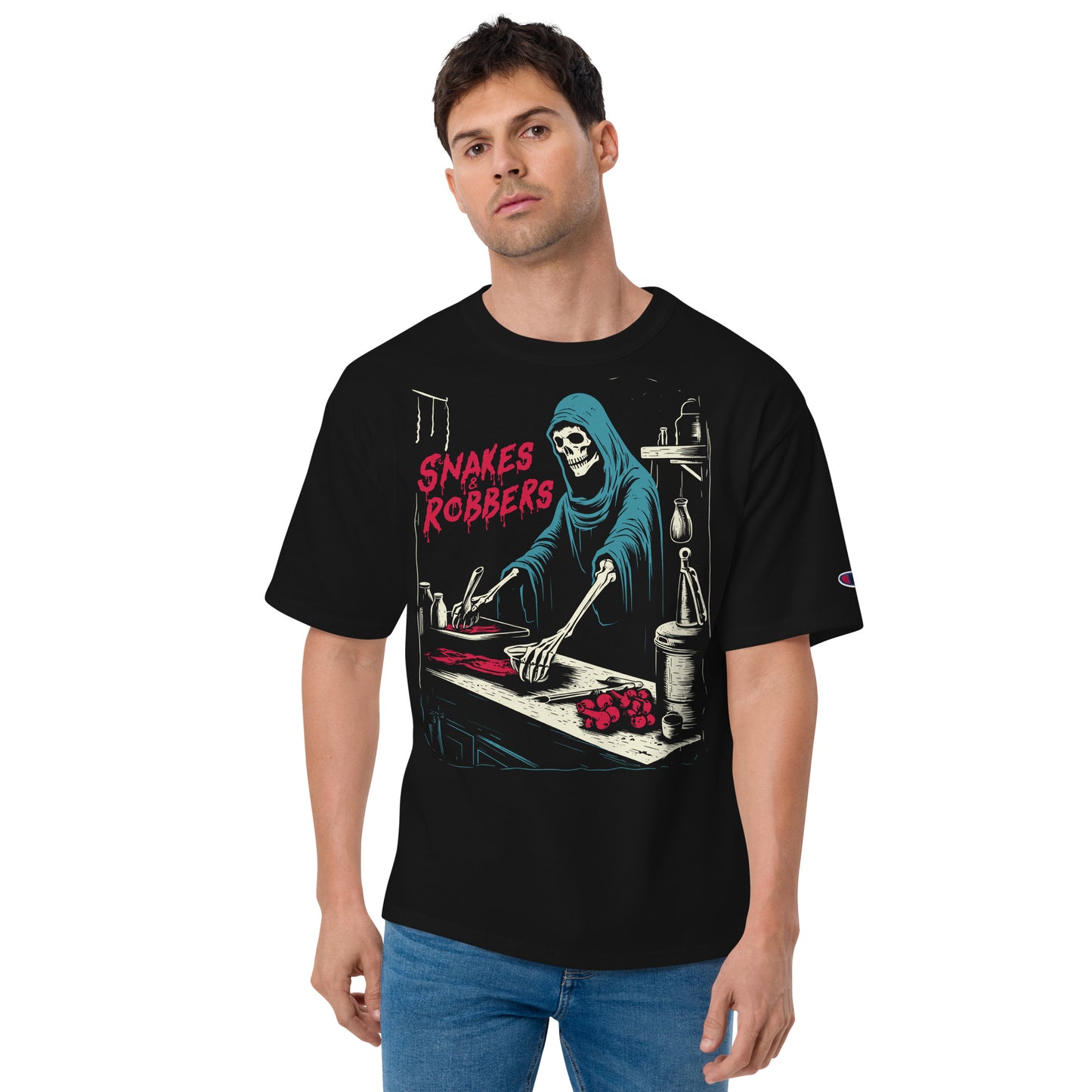 Butcher Shop Grim Reaper Men's Champion Relaxed Fit T-shirt