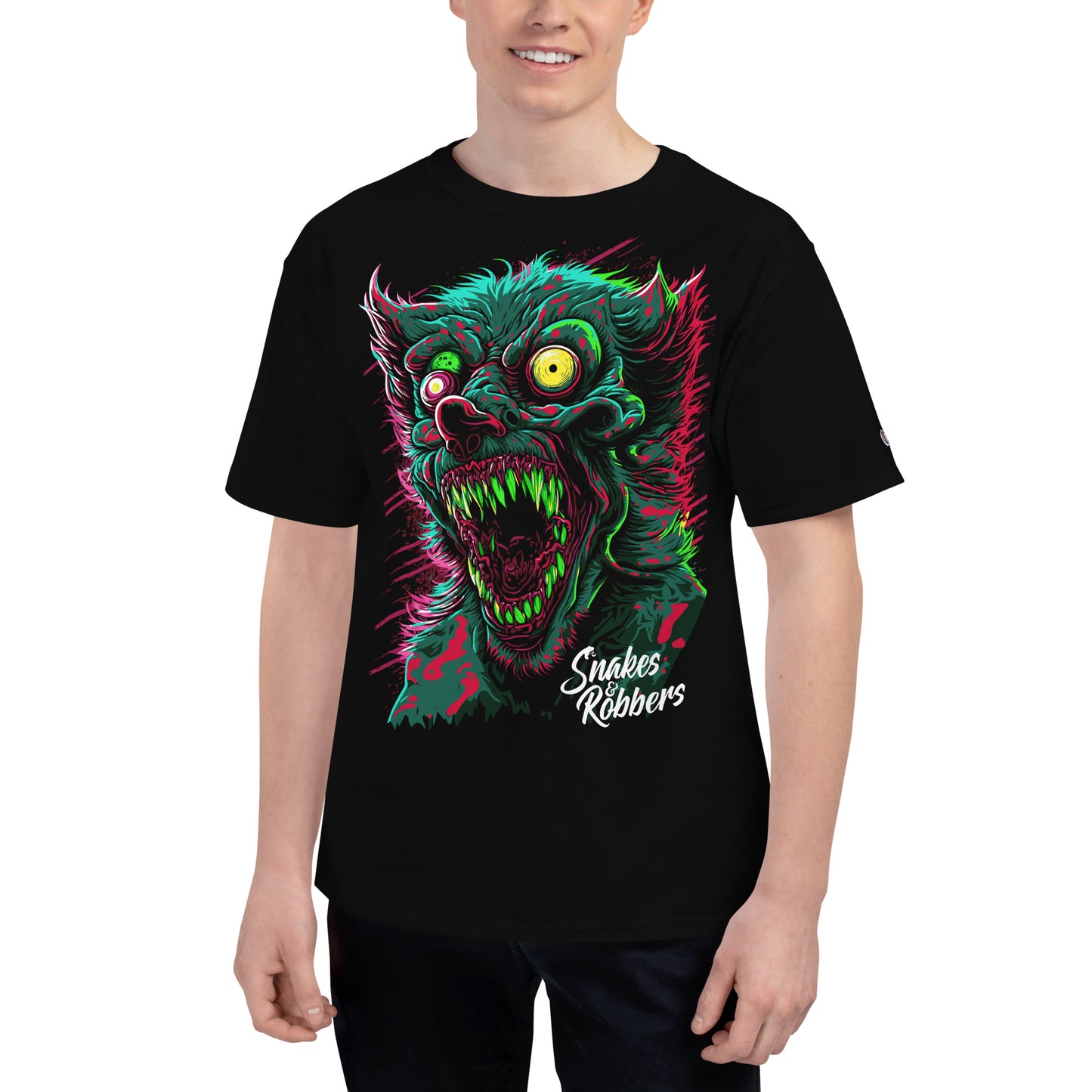 Psychedelic Werewolf Men's Champion Relaxed Fit T-shirt