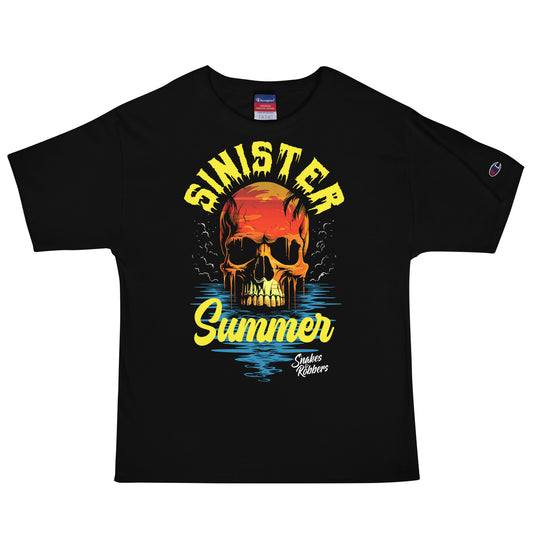 Sinister Summer Skull Sunset Men's Champion Relaxed Fit T-shirt