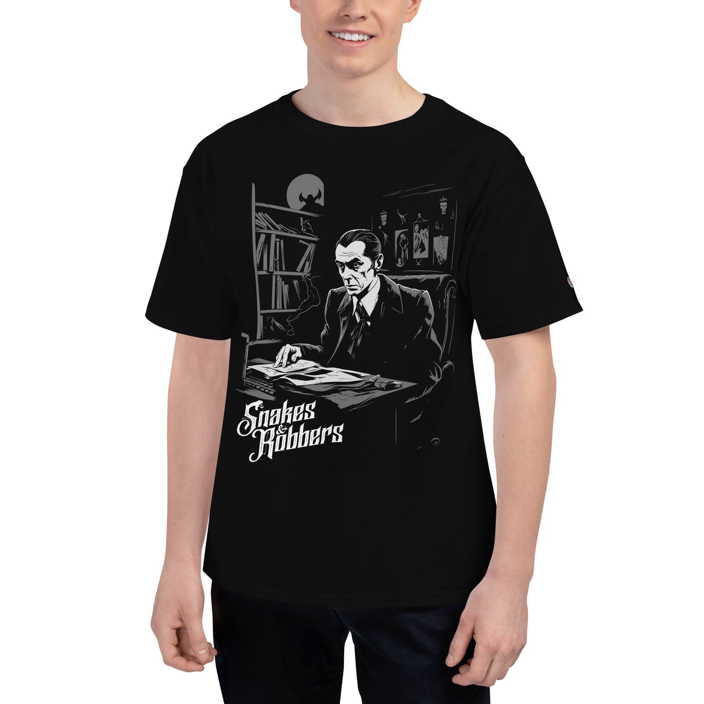 White Collar Dracula Men's Champion Relaxed Fit T-shirt