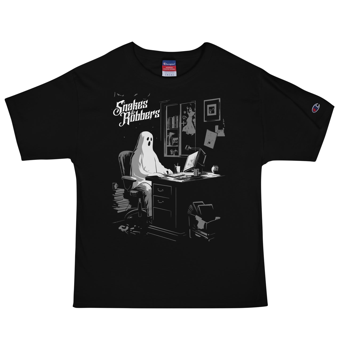 White Collar Ghost Men's Champion Relaxed Fit T-shirt