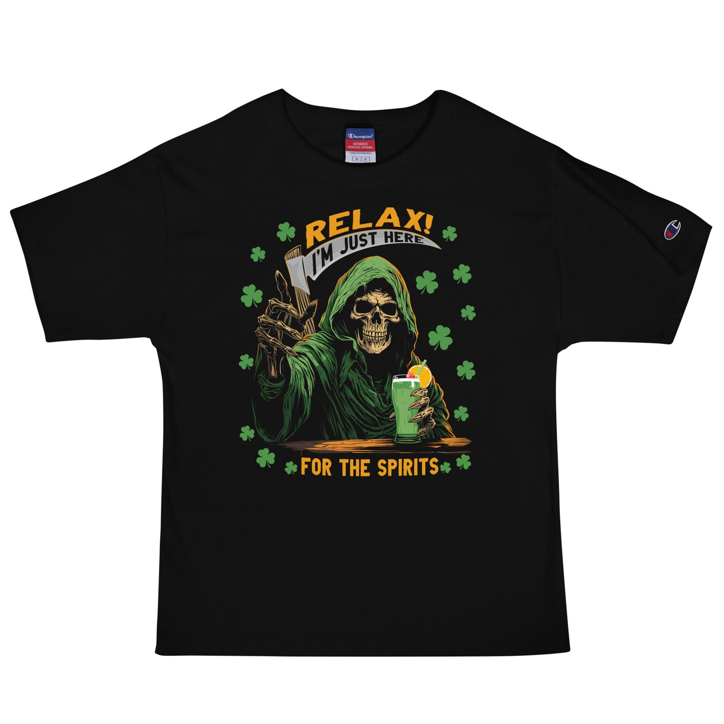 I'm just here for the Spirits Men's Champion Relaxed Fit T-shirt