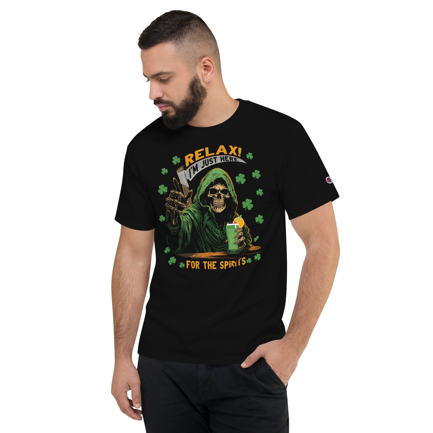 I'm just here for the Spirits Men's Champion Relaxed Fit T-shirt
