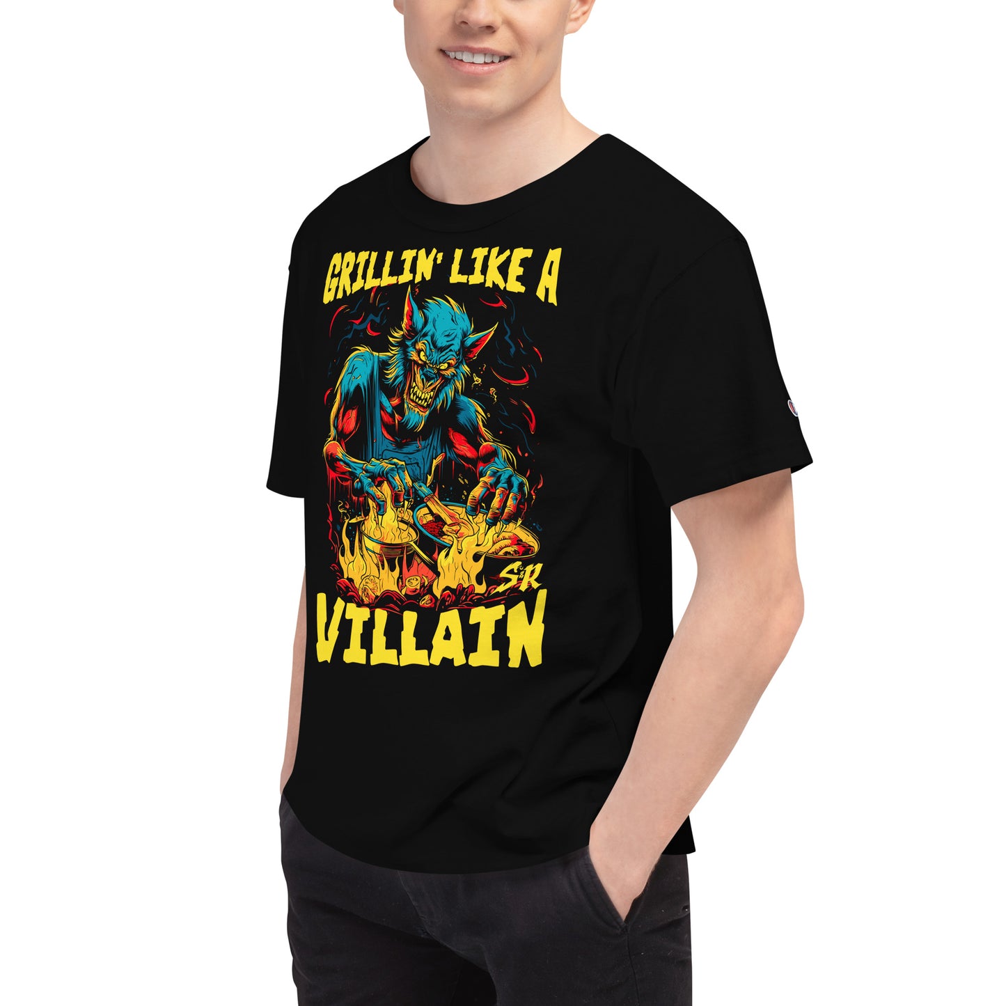 Grillin' like a Villain Werewolf Men's Champion Relaxed Fit T-shirt
