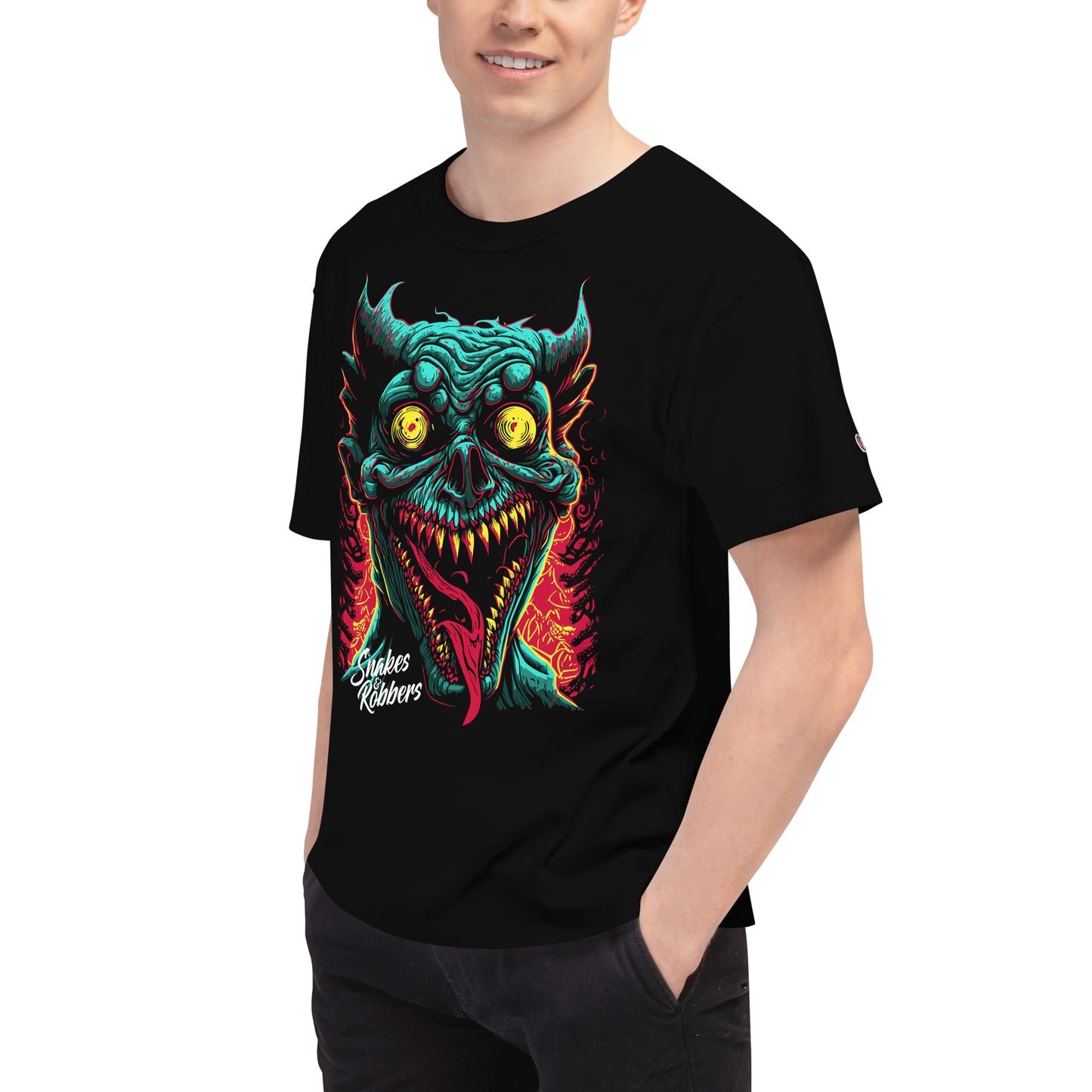 Psychedelic Demon Men's Champion Relaxed Fit T-shirt