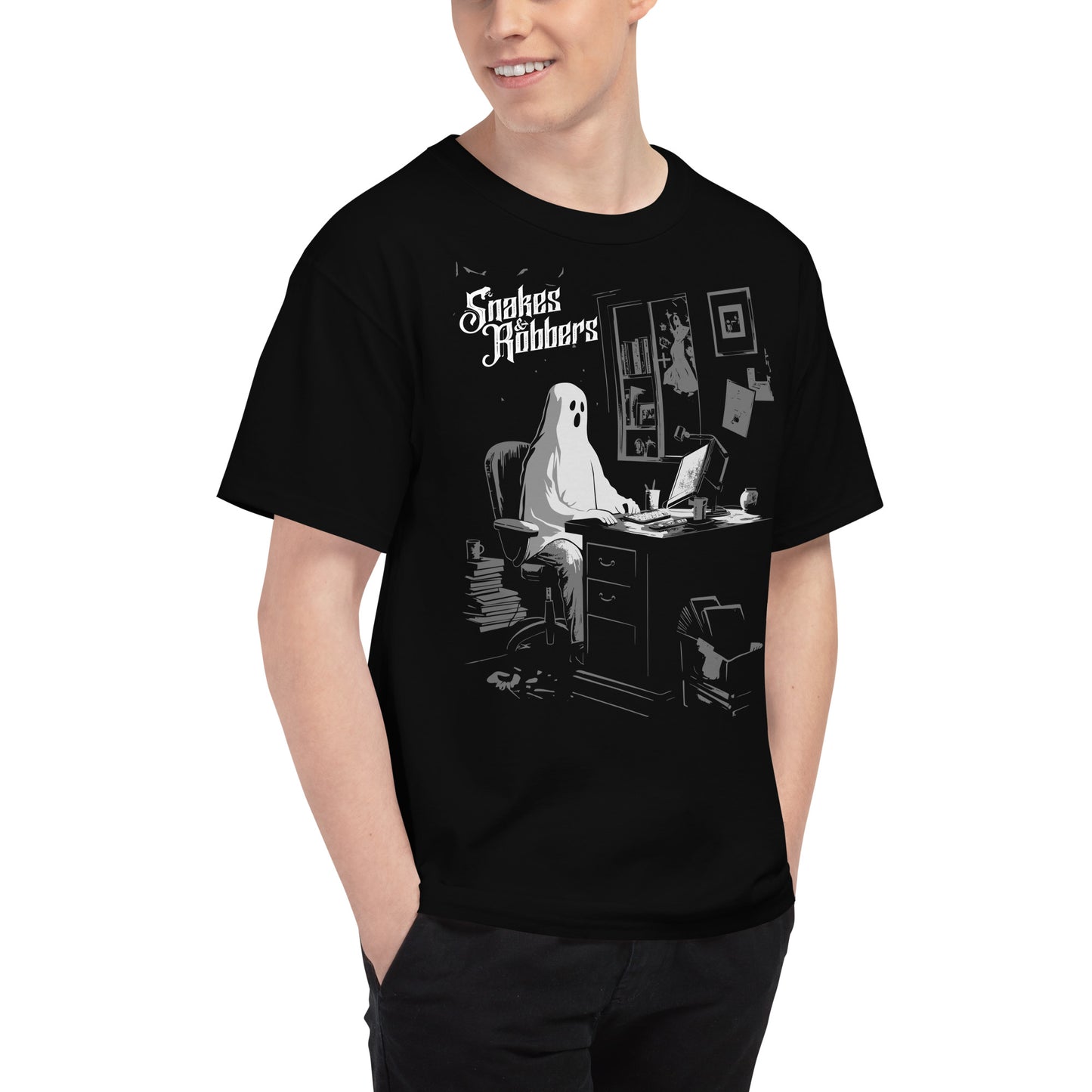 White Collar Ghost Men's Champion Relaxed Fit T-shirt