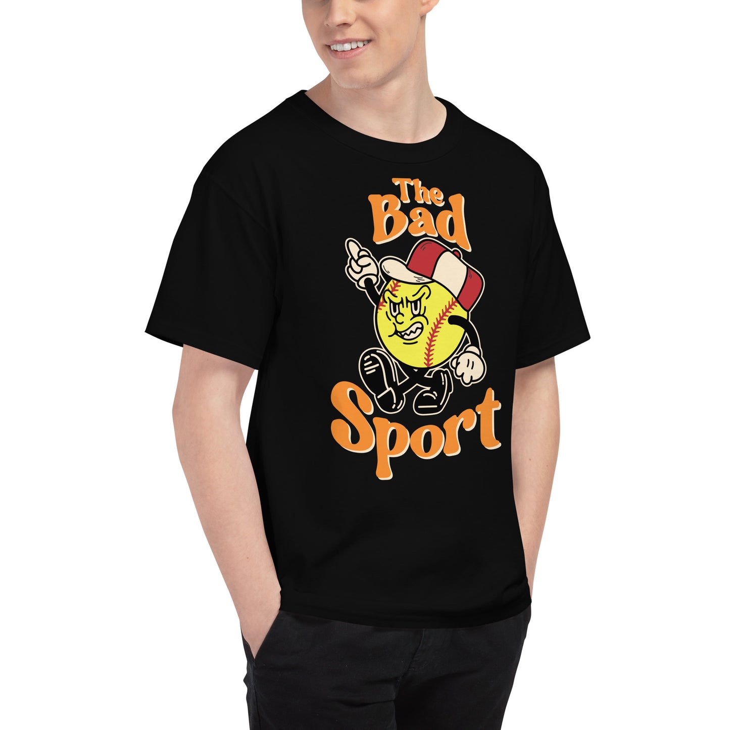 Softball The Bad Sport Men's Champion Relaxed Fit T-shirt