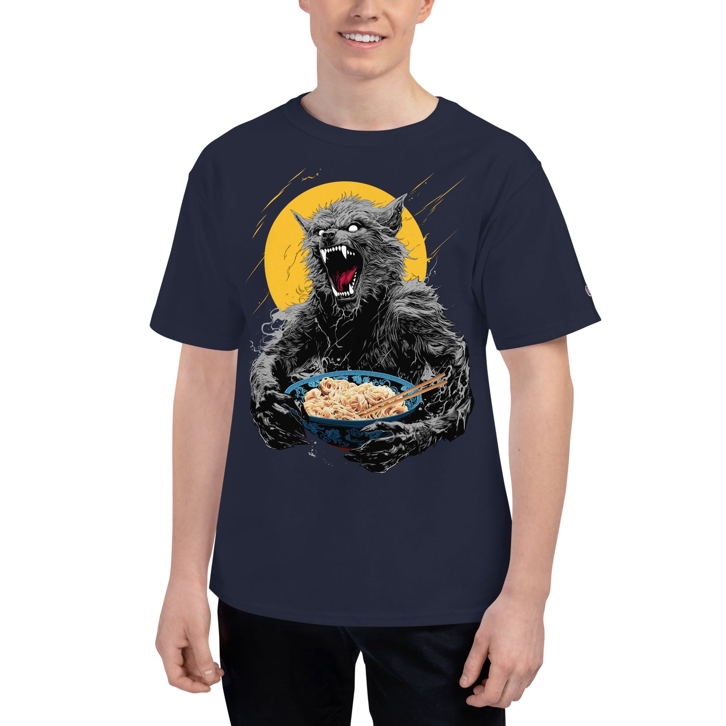 Ramen Wolf Men's Champion Relaxed Fit T-shirt
