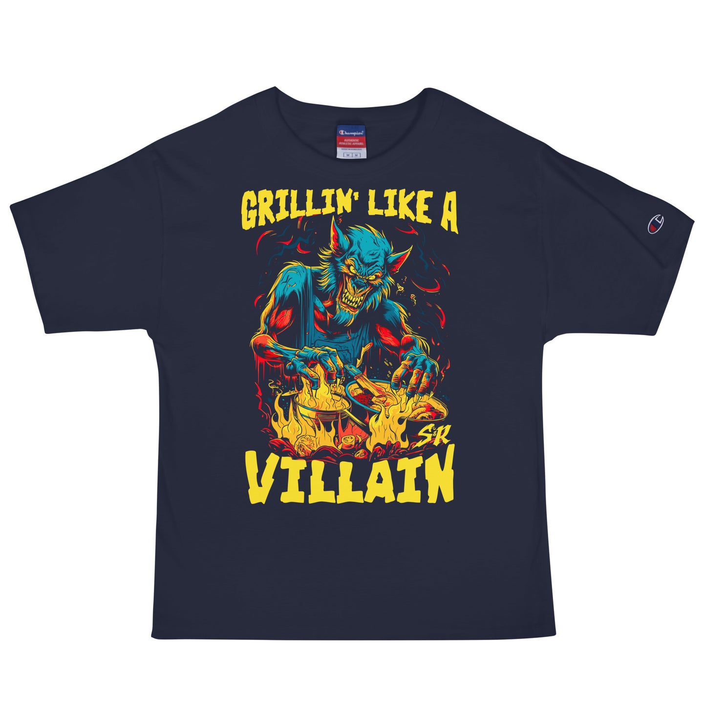Grillin' like a Villain Werewolf Men's Champion Relaxed Fit T-shirt