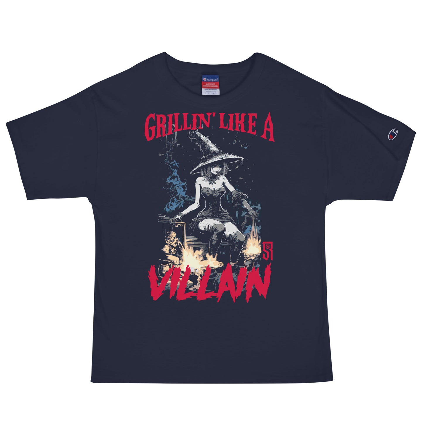 Grillin' like a Villain Witch Men's Champion Relaxed Fit T-shirt