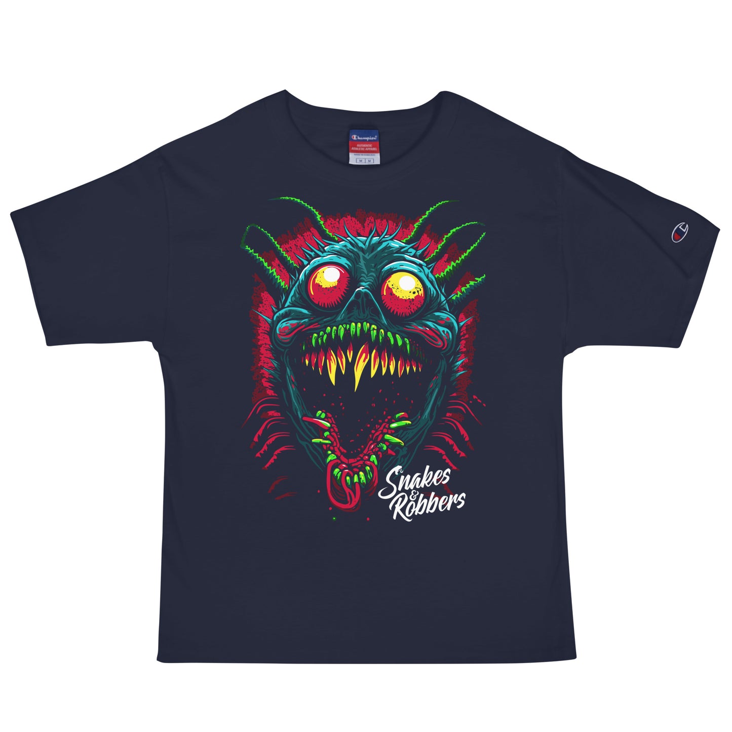 Psychedelic Monster Spider Men's Champion Relaxed Fit T-shirt