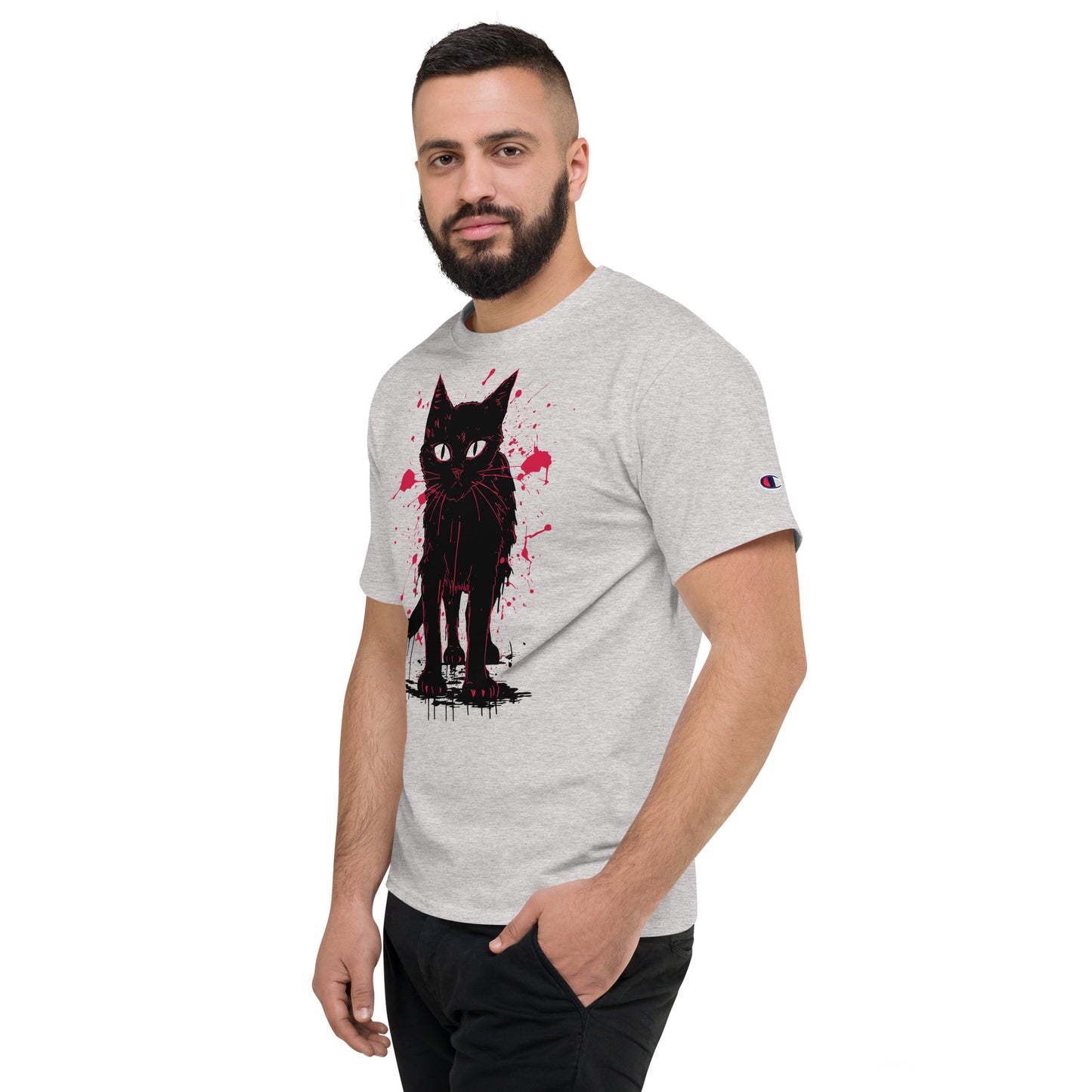 Cursed Cat Men's Champion Relaxed Fit T-shirt