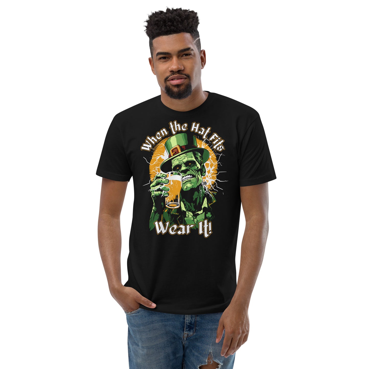 When the hat fits Men's Next Level Fitted T-Shirt