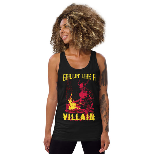 Grillin' like a Villain Devil Unisex Tank Top