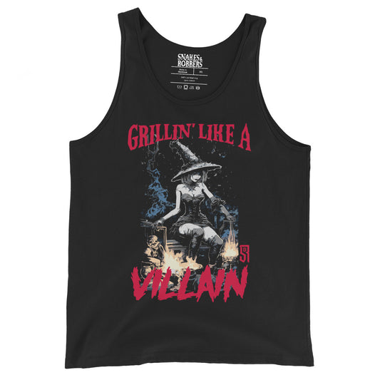 Grillin' like a Villain Witch Unisex Tank Top