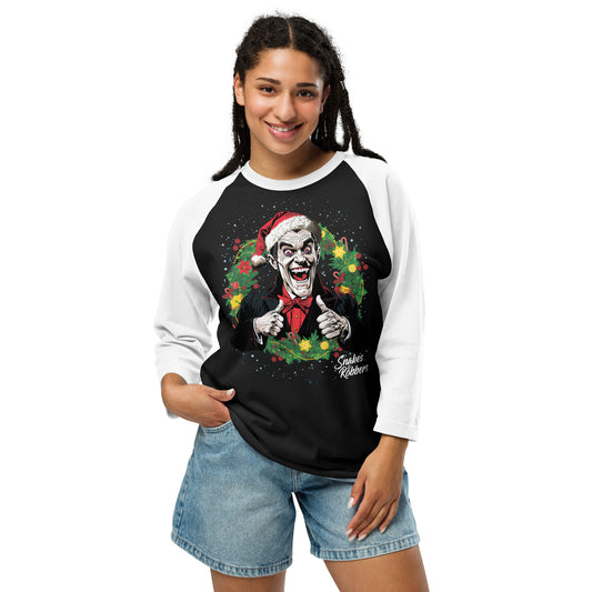 Festive Dracula 3/4 sleeve raglan shirt