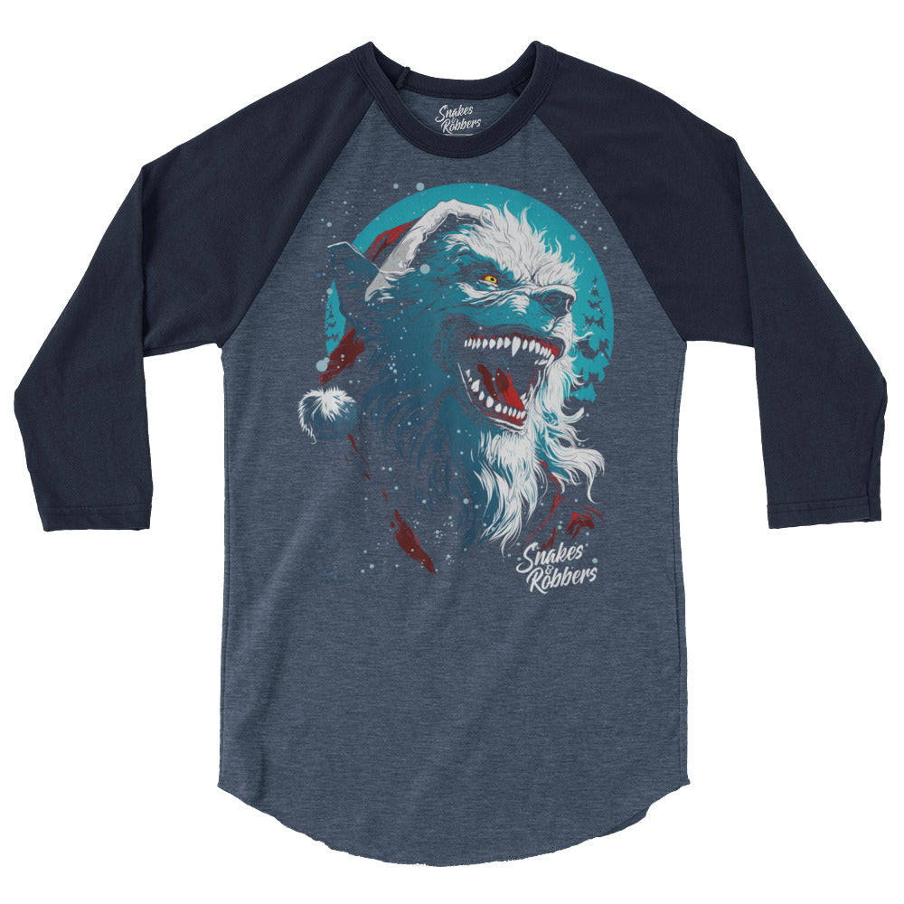 Festive Werewolf 3/4 sleeve raglan shirt