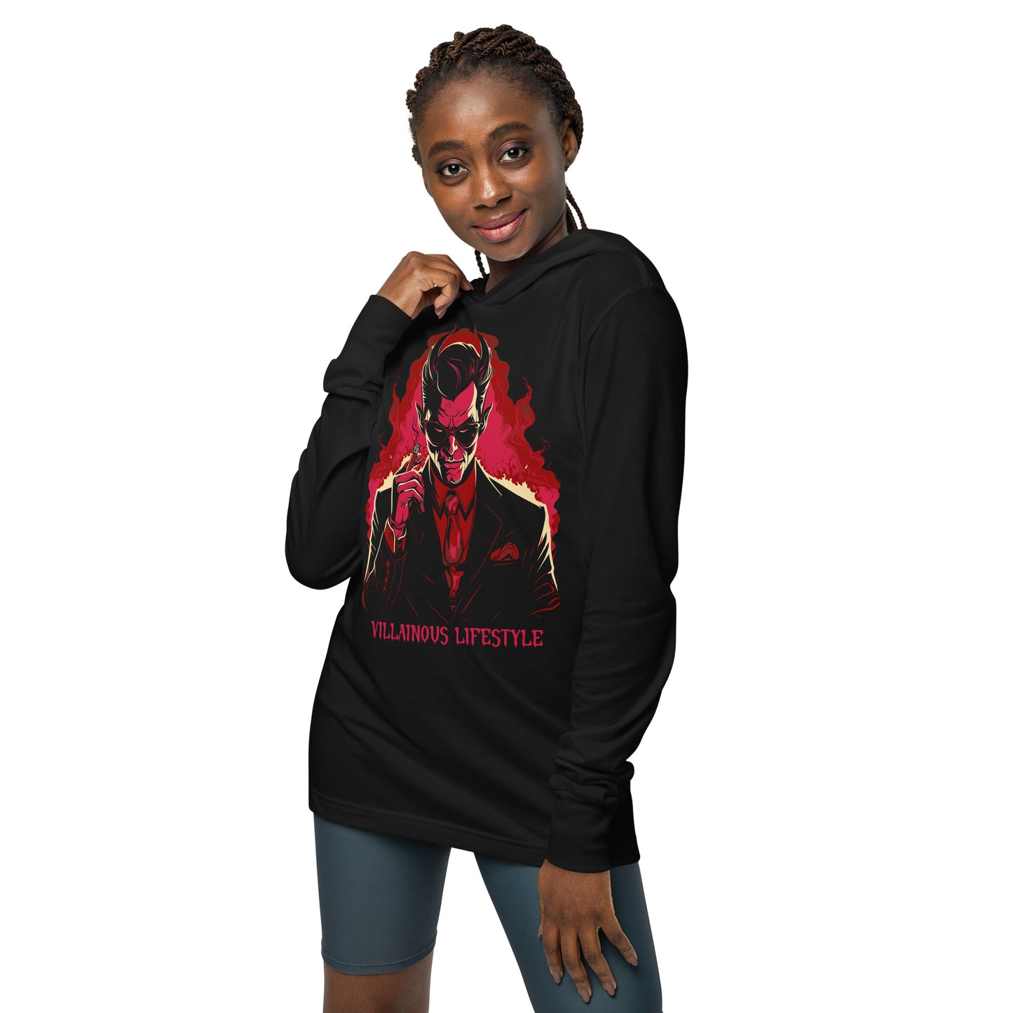 Villainous Lifestyle Devil Hooded long-sleeve tee