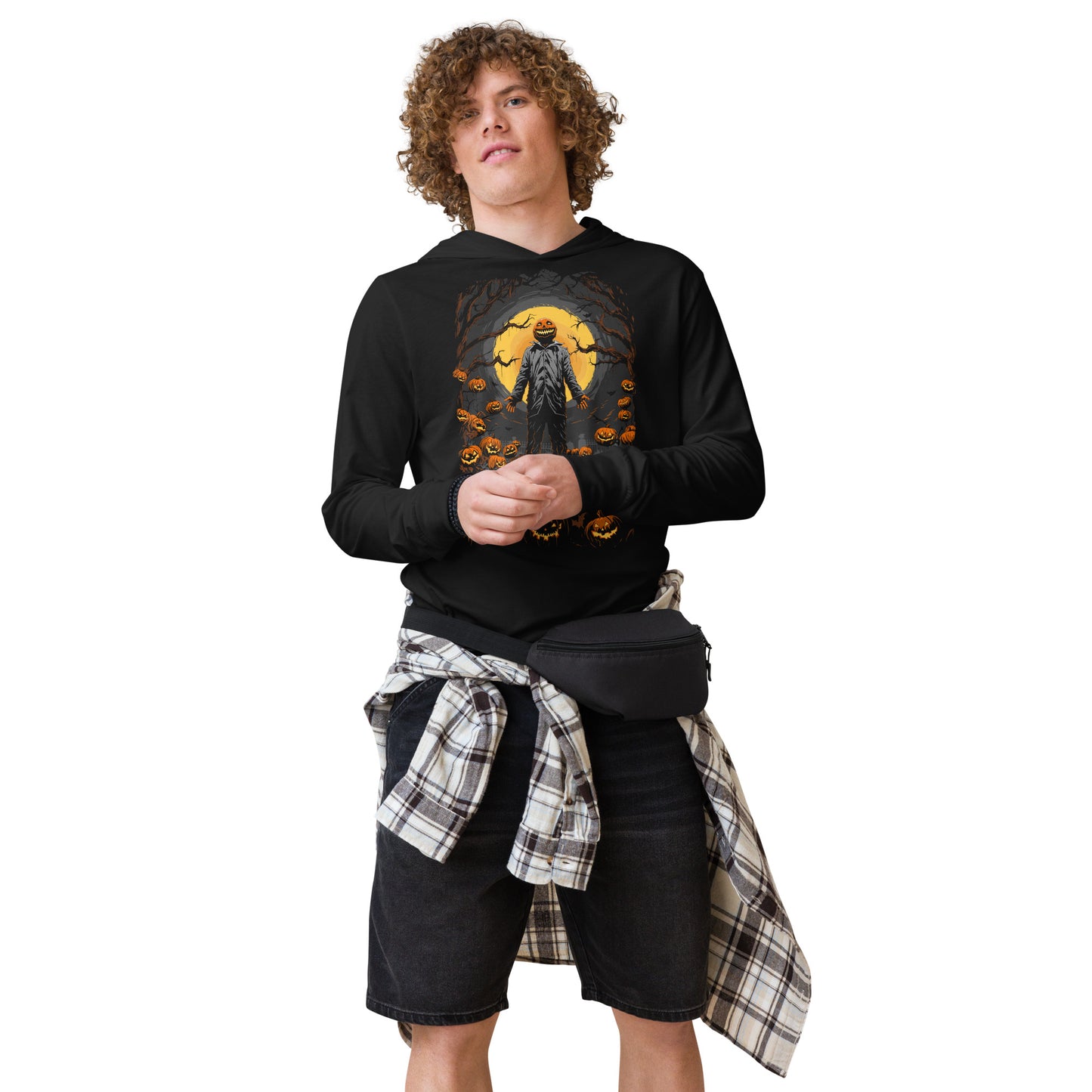 Pumpkin King and the Field of Frights Hooded long-sleeve tee