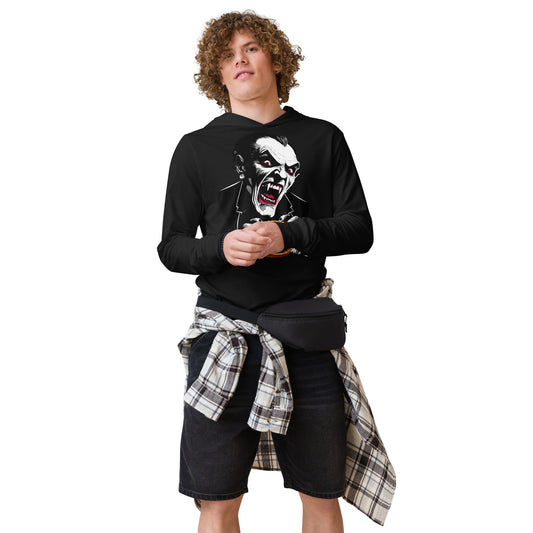 Count Cheese Burger Hooded long-sleeve tee