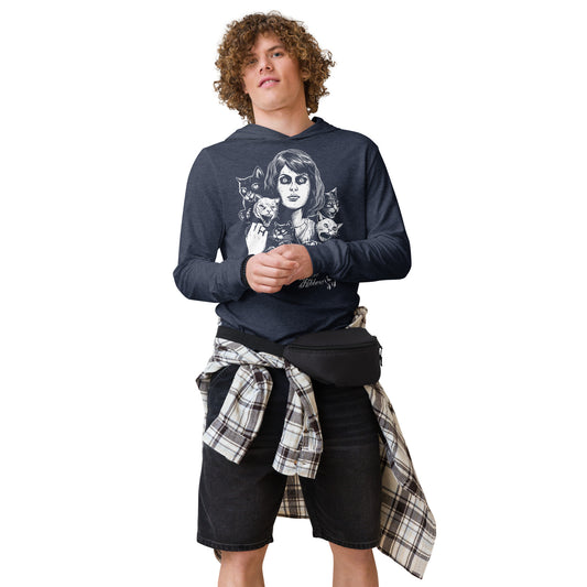 Crazy Cats Hooded long-sleeve tee