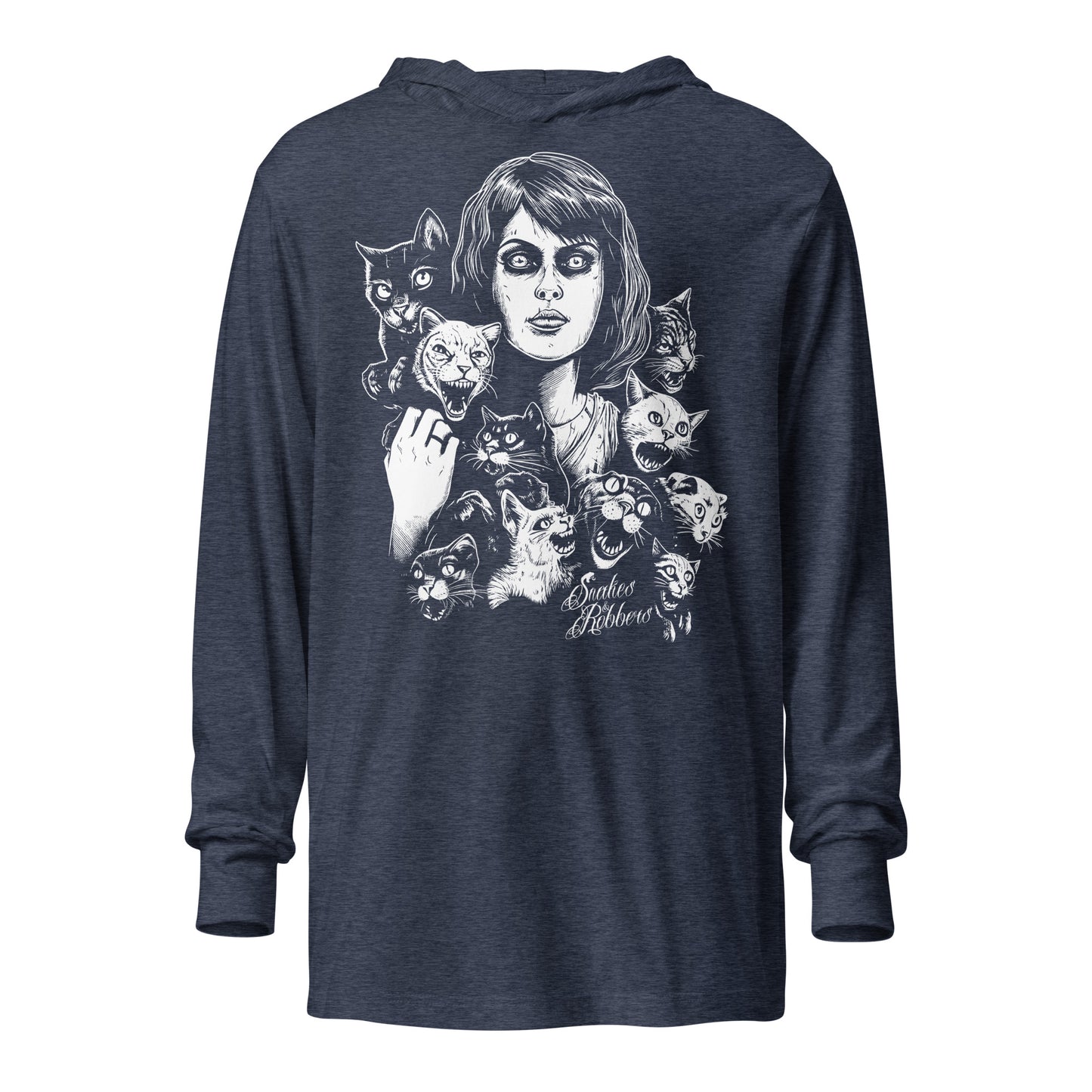 Crazy Cats Hooded long-sleeve tee