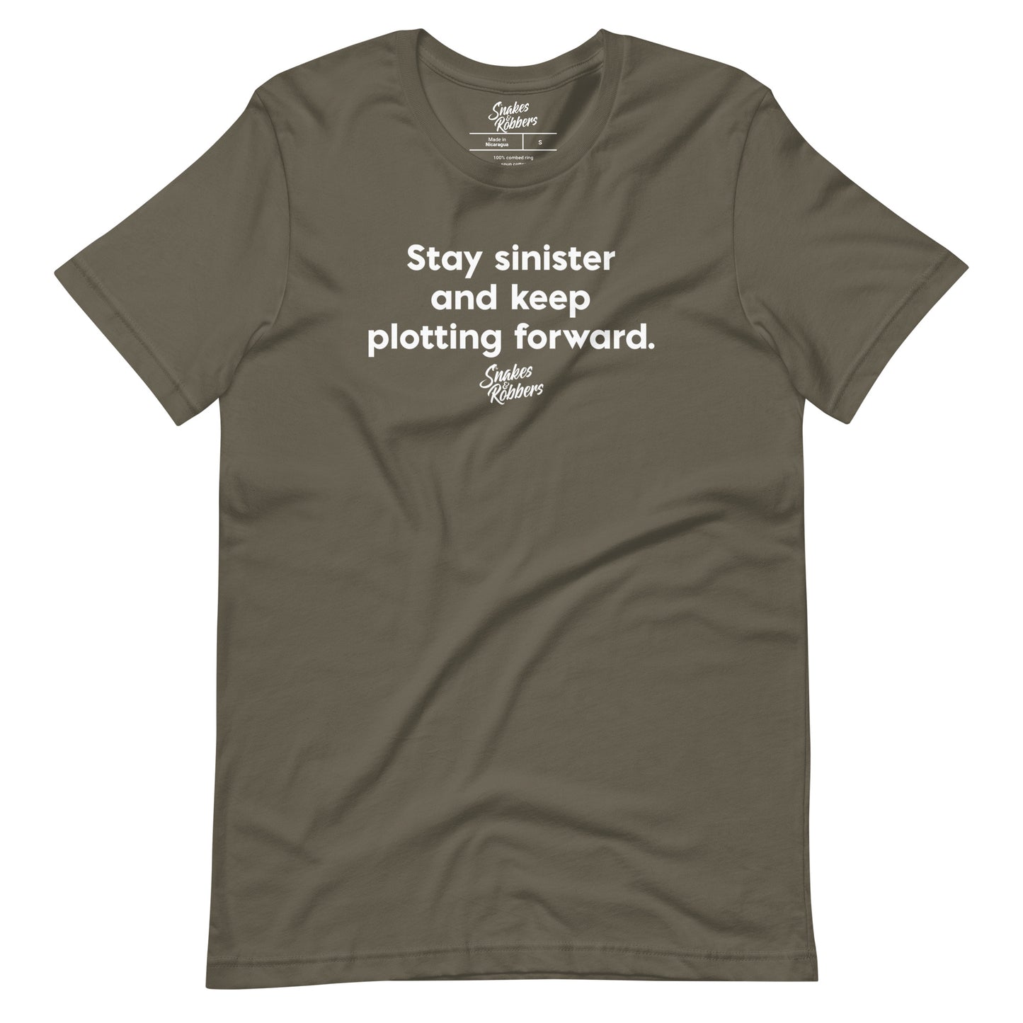 Stay sinister and keep plotting forward Unisex Retail Fit T-Shirt