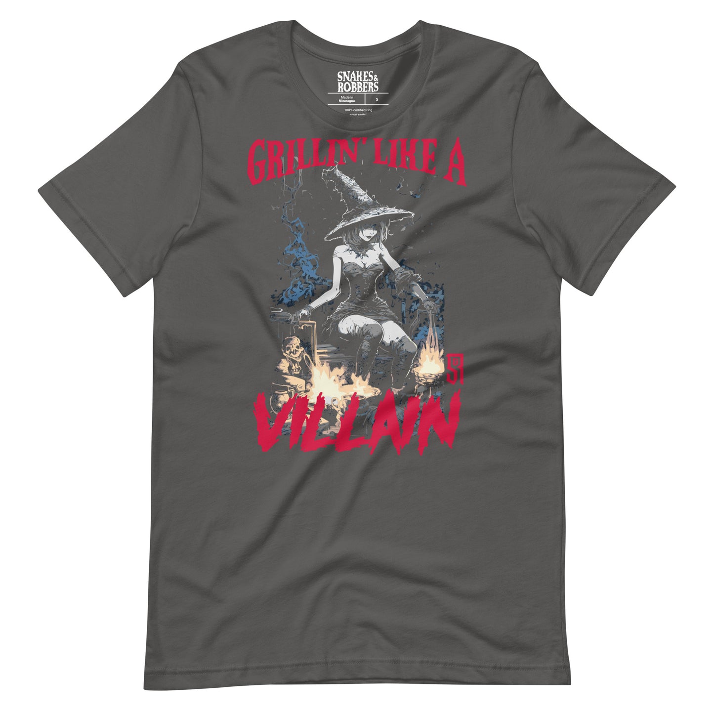 Grillin' like a Villain Witch Unisex Retail Fit T-Shirt