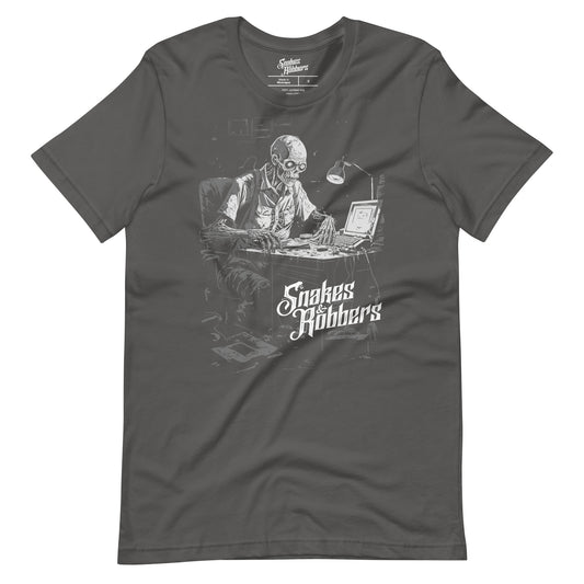 White Collar Skeleton Unisex Retail Fit T-Shirt