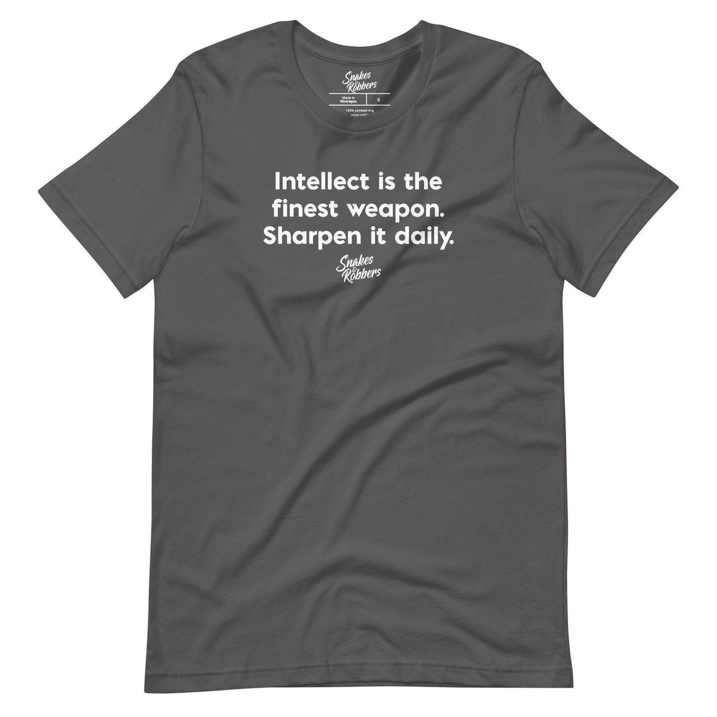 Intellect is the finest weapon Unisex Retail Fit T-Shirt