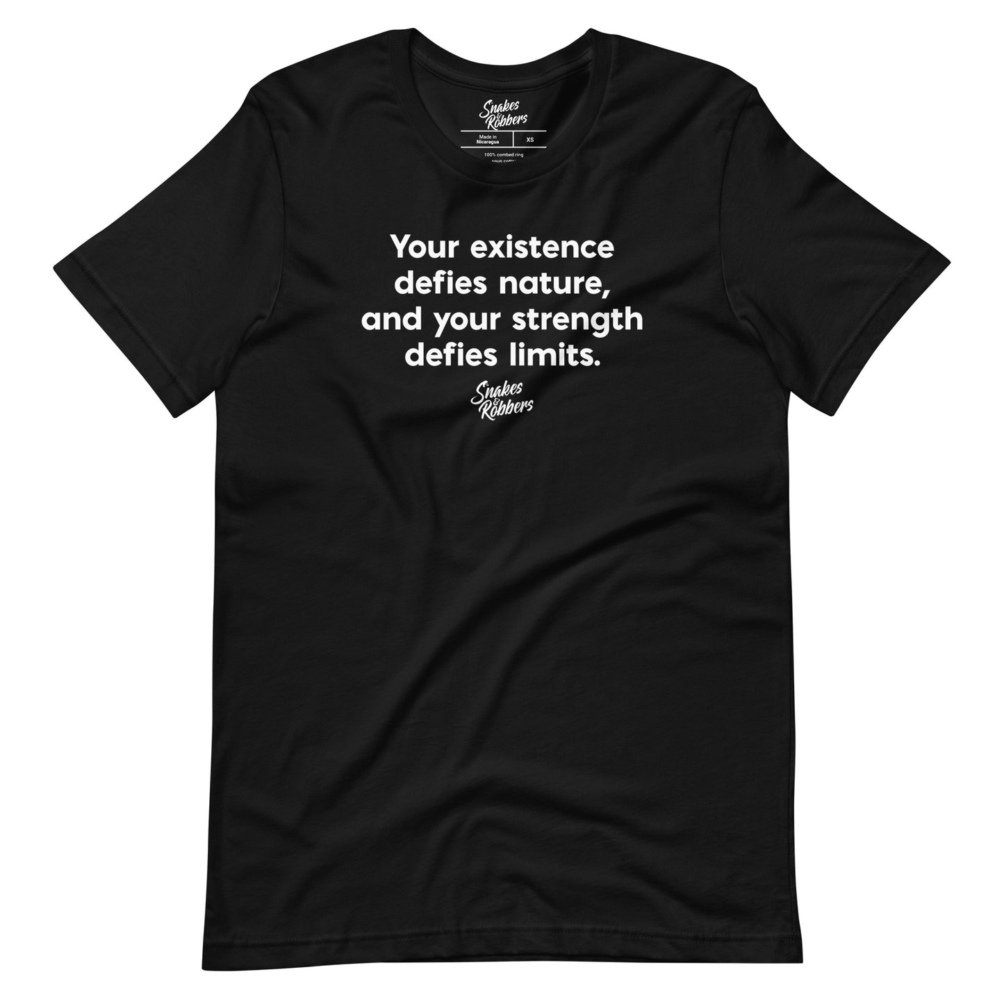 Your Existence Defies Nature Unisex Retail Fit T-Shirt