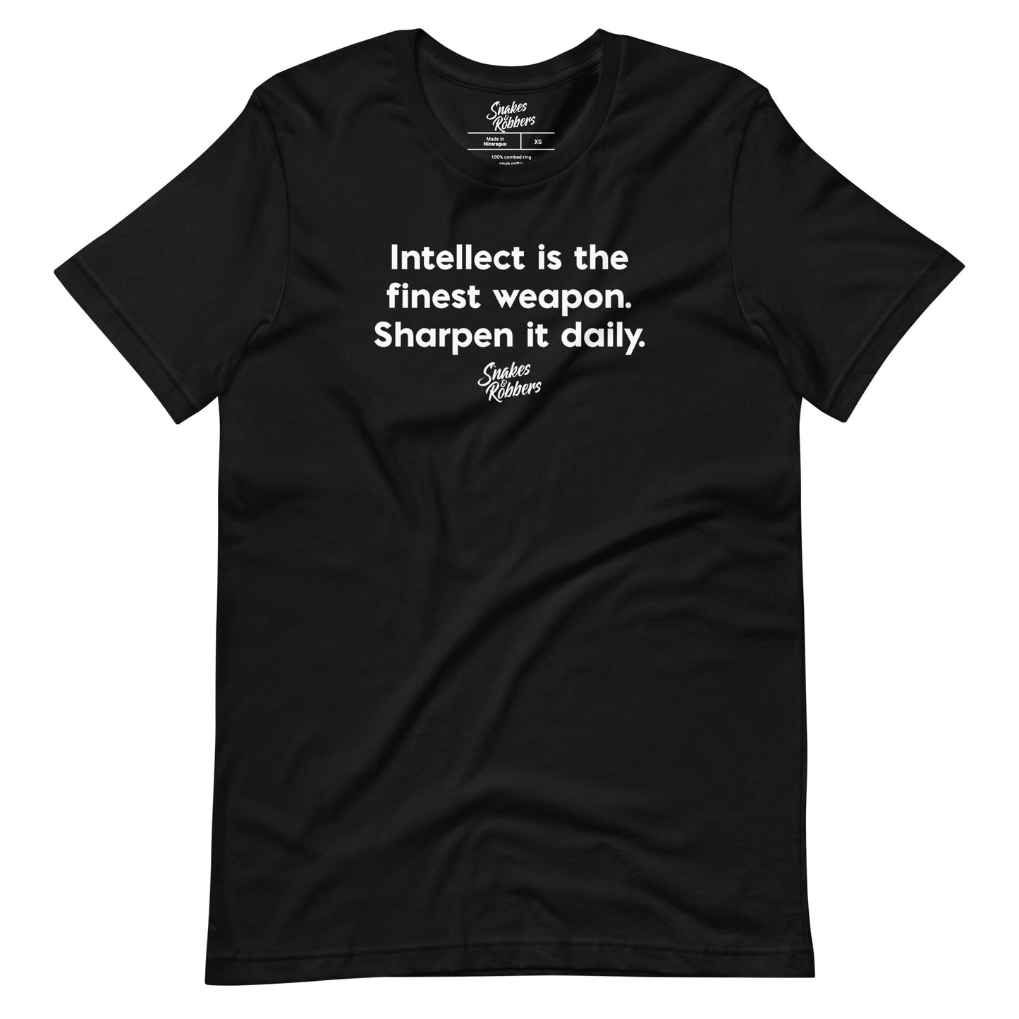 Intellect is the finest weapon Unisex Retail Fit T-Shirt