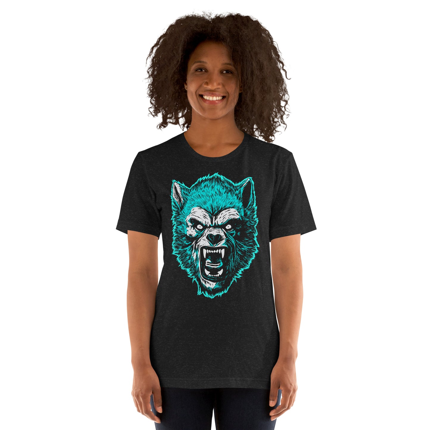 Black Heather Werewolf Unisex Retail Fit T-shirt