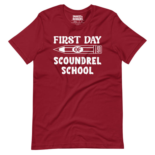 First Day of Scoundrel School Unisex Retail Fit T-Shirt