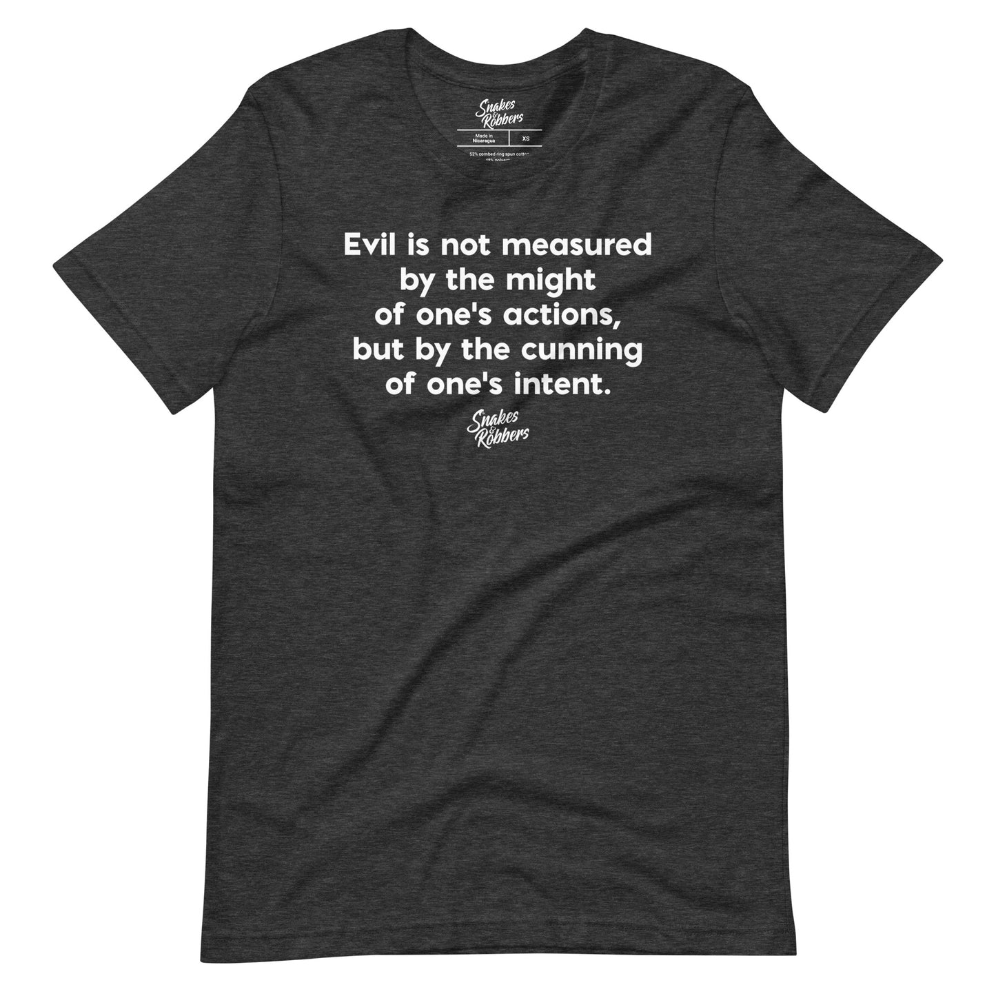 Evil is not measured Unisex Retail Fit T-Shirt