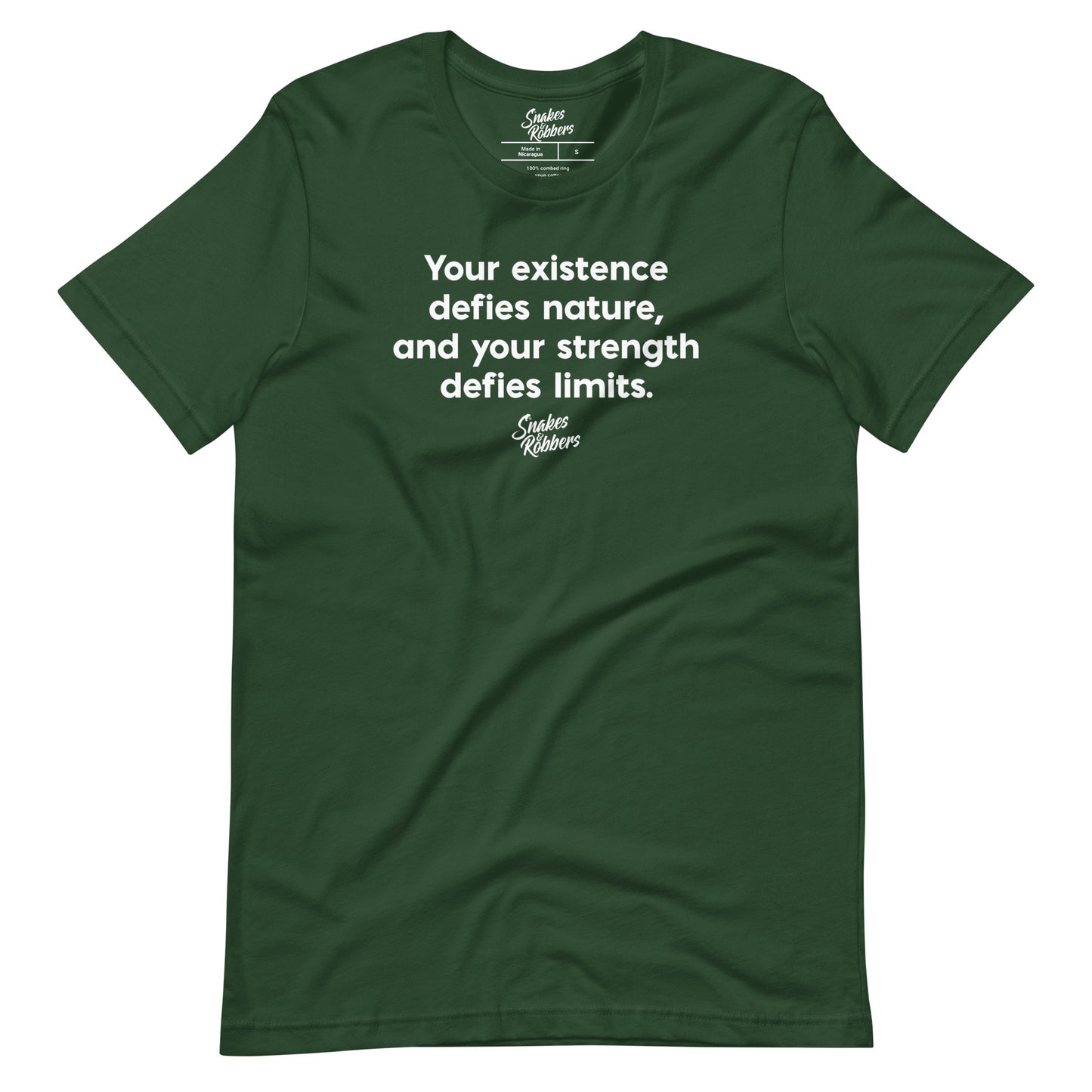 Your Existence Defies Nature Unisex Retail Fit T-Shirt