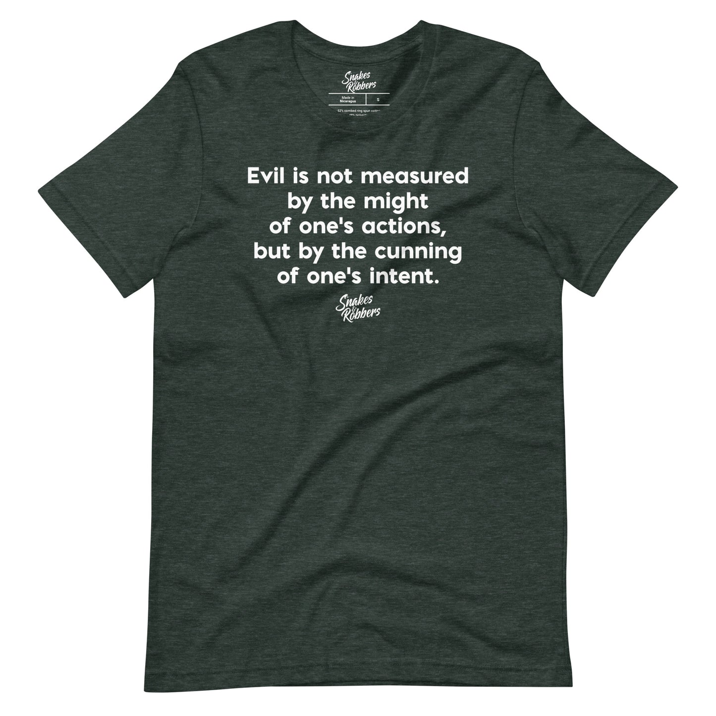 Evil is not measured Unisex Retail Fit T-Shirt