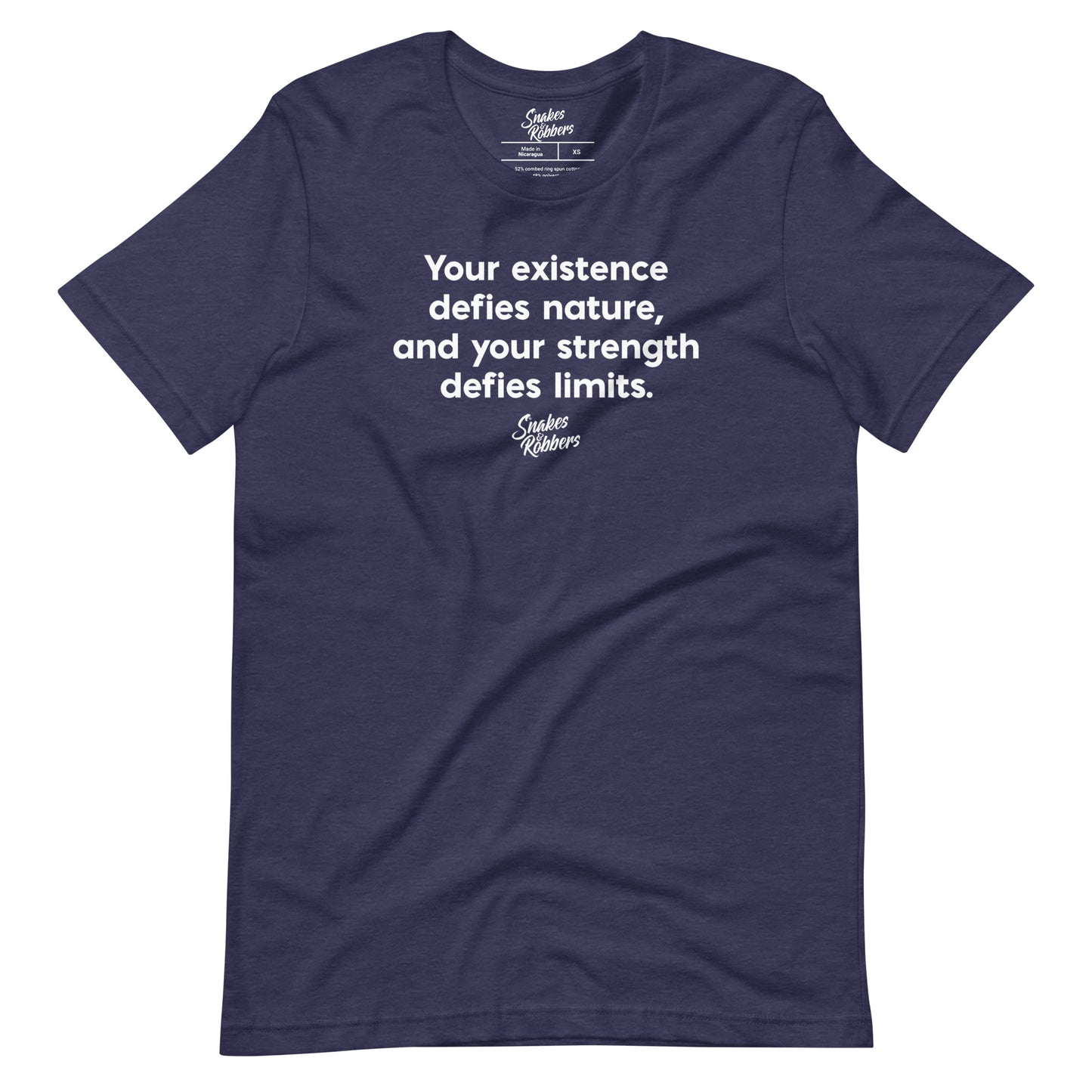 Your Existence Defies Nature Unisex Retail Fit T-Shirt