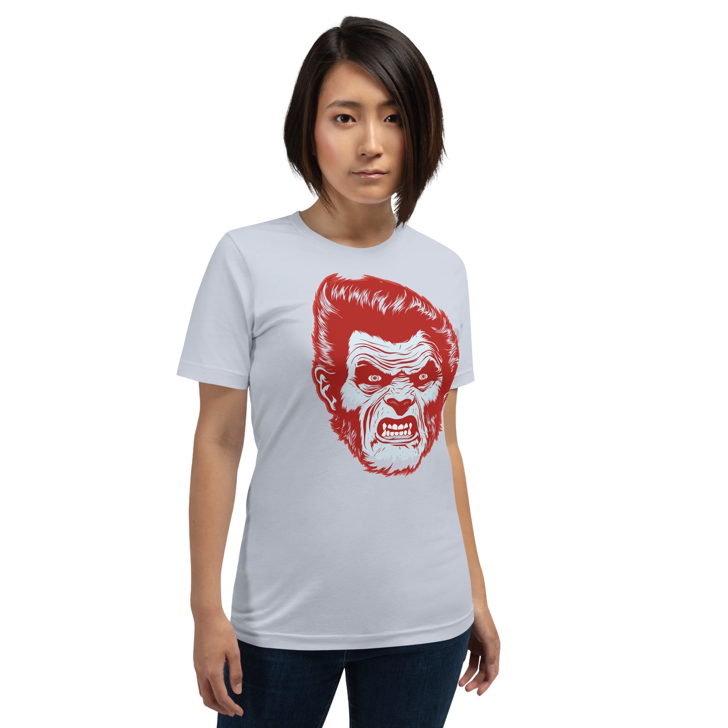 Light Blue Wolfman Unisex Retail Fit T-shirt
